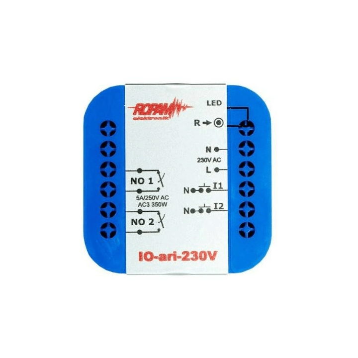 Ropam IO-ARI-230V Wireless in-wall controller 230 V AC, 2-channel