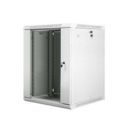Lanberg :: Rack Cabinet 19” Sienas stiprinājums 15U/600X600 (plakans iepakojums) V2 pelēks, stikla durvis