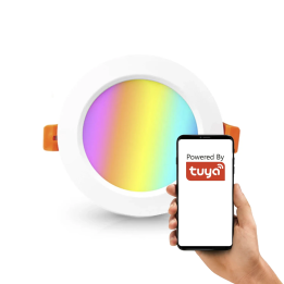 Älykäs pyöreä upotettu lamppu himmennettävä RGBCCT 2,5" ZigBee TUYA