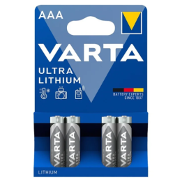 Varta Ultra Lithium AAA / LR03 / FR10G445 1.5V 1100mAh litija baterijas 4 gab.