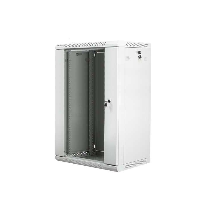 Lanberg 19" 18U 600x450 Wall-Mount Rack Cabinet, Glass Door, Grey (Flat-Pack V2)