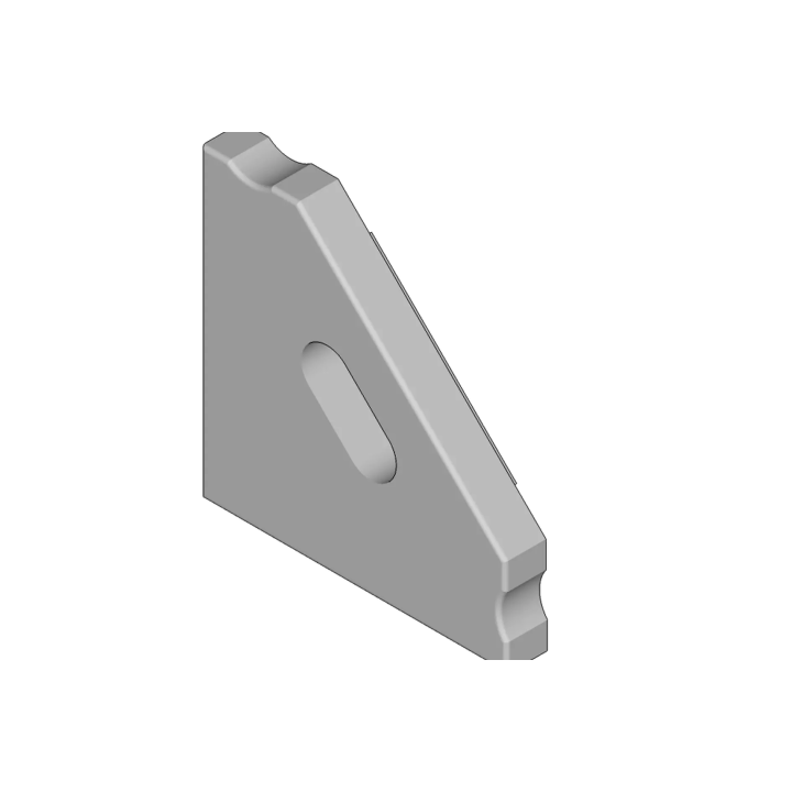 Endcup for P03 profile grey with the hole
