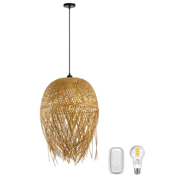 Immax BOHO HILO pilnīga vieda griestu/sienas lampa 45 cm ar E27 spuldzi un tālvadības pulti