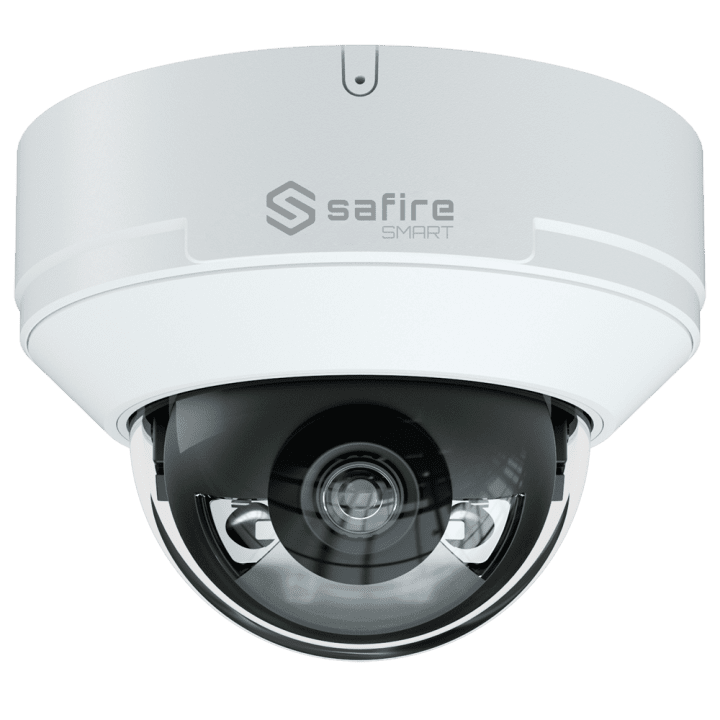 SAFIRE SMART SF-IPD040A-8E1-DL 8MP PoE IP kamera, 2,8 mm, IP67, IR 50 m, dvigubas apšvietimas, lauko kupolas