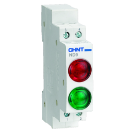 LED INDIKATORI DIN ND9 230V ZAĻŠ/SARK.