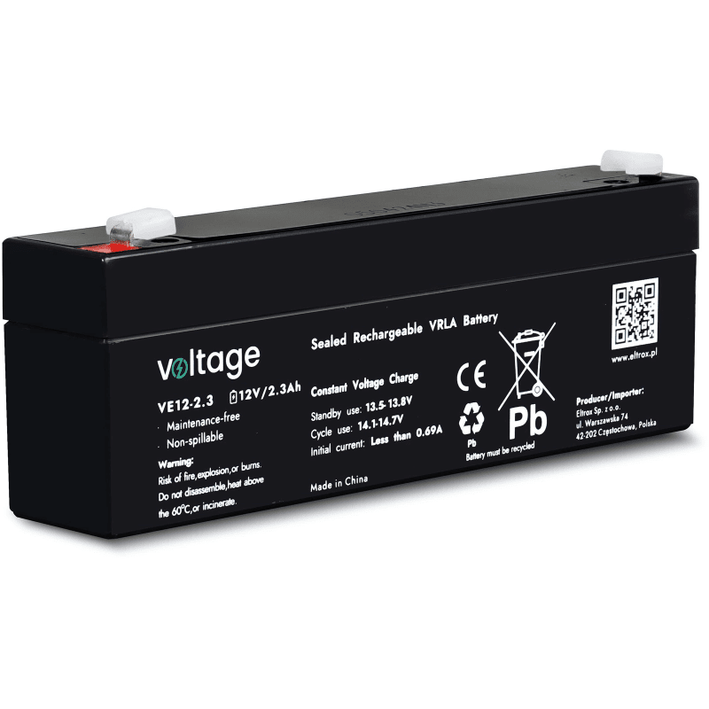 VOLTAGE AGM Spriegums 12V 2.3Ah