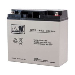 Аккумуляторная батарея MWS 18-12 AGM, свинцово-кислотная, 12V 18Ah (срок службы 3-5 лет)