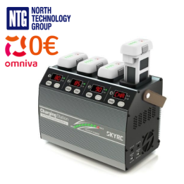 SkyRC 4P3 laadimisjaam (üleslaadimisjaam) Phantom 3 & 4 Smart LiPo drona akumulaator 4x 100W SK-100118 (pakendatud)