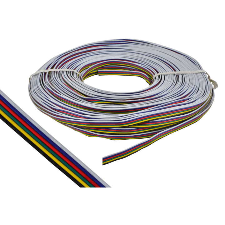 Johto 6x0,2mm RGBCCT 24AWG 80° 300V VW-1