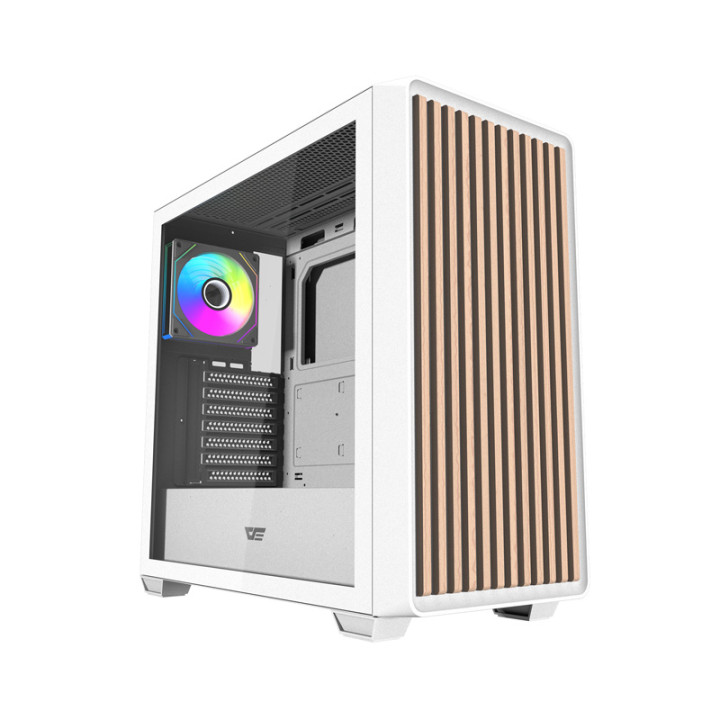 Компьютерный корпус Darkflash DS900WD ATX (белый) + 4 вентилятора