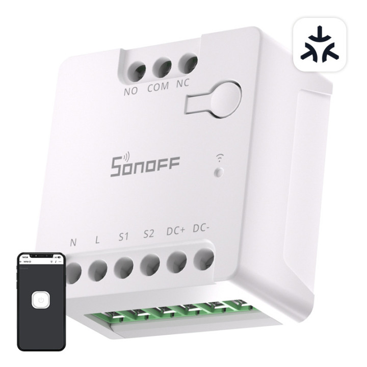 SONOFF MINI-D Smart WiFi Matter Switch (AC/DC 12–48 В, сухой контакт)