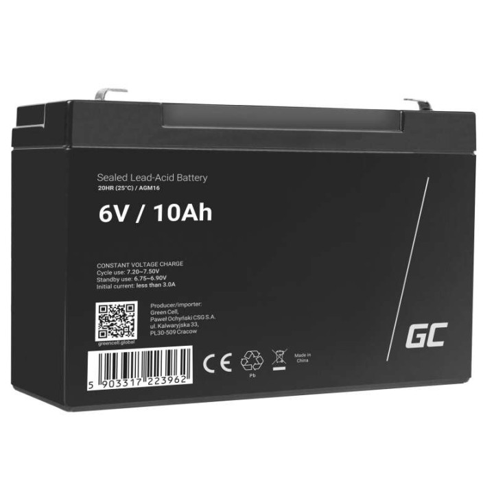 Green Cell AGM16 6V 10Ah battery