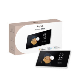 Aqara S1 Plus Panel Hub EU – älykäs seinäkytkin Zigbee/Wi-Fi-keskittimellä, 2 kanavaa, 8A, kosketusohjaus, Matter-yhteensopiva