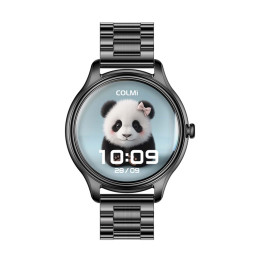 COLMI L28 Smart Watch (Black + Black Steel Strap)
