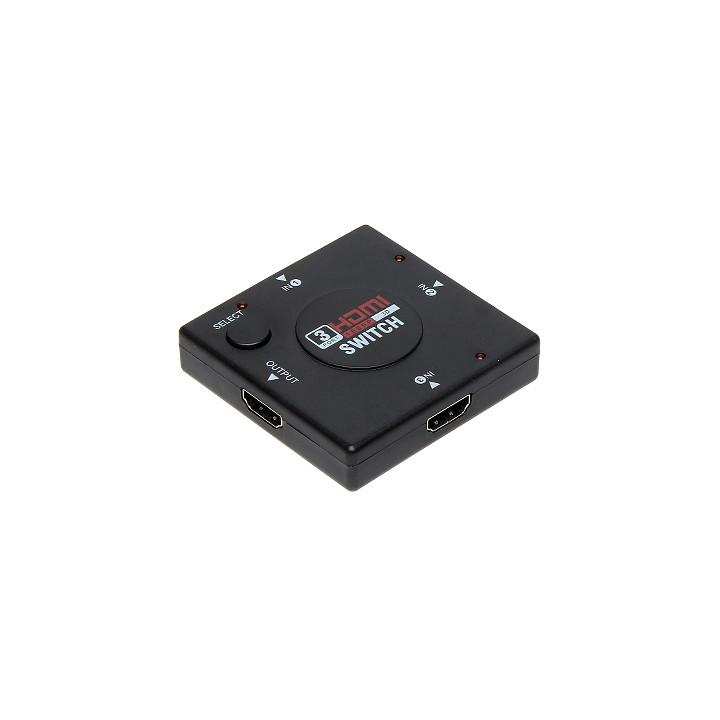 HDMI slēdzis 3x1 HDMI-SW-3/1 - 3 ieejas, 1 izeja, atbalsta 4K