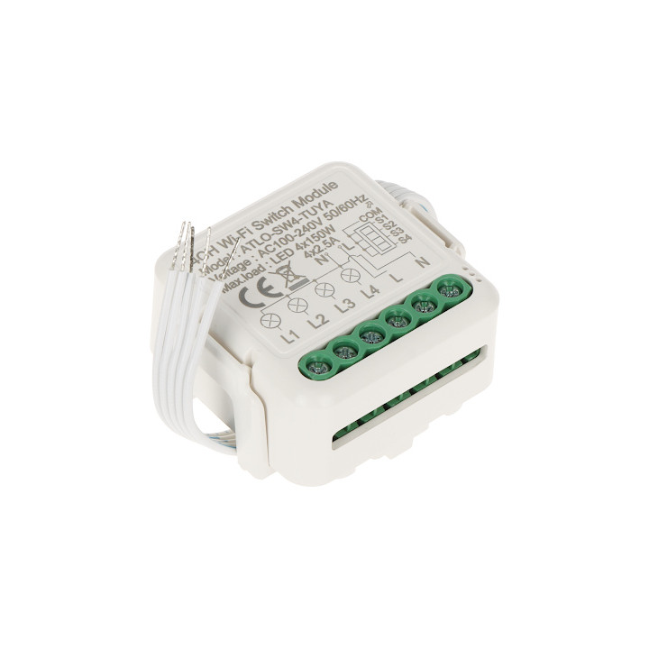 QUAD SMART LED VALGUSTUSE JUHTIMINE ATLO-SW4-TUYA Wi-Fi, Tuya Smart