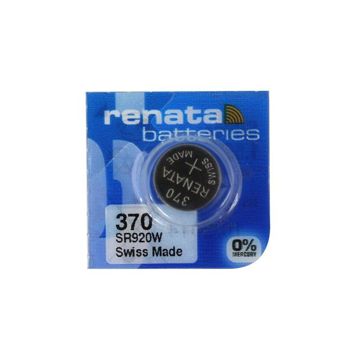 Renata 370 D371 SR920SW 280-31 SR69 AG6 Low Drain 1.55V Silver Oxide Watch Battery Swiss Made in Switzerland