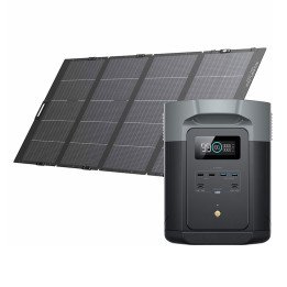 EcoFlow Delta 2 Max + 400 W saliekamā saules paneļa komplekts