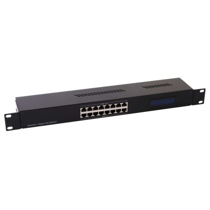 Cyberteam PoE adapter 8-port rack 19" 1U