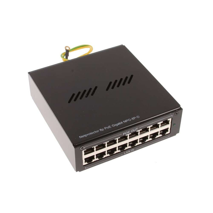 Cyberteam NPG-8P-D Gigabit PoE pārsprieguma aizsargs galda