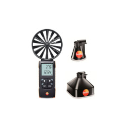 Lāpstiņu anemometrs Testo 417 komplekts 1 ar mērīšanas piltuvēm un lietotnes savienojumu
