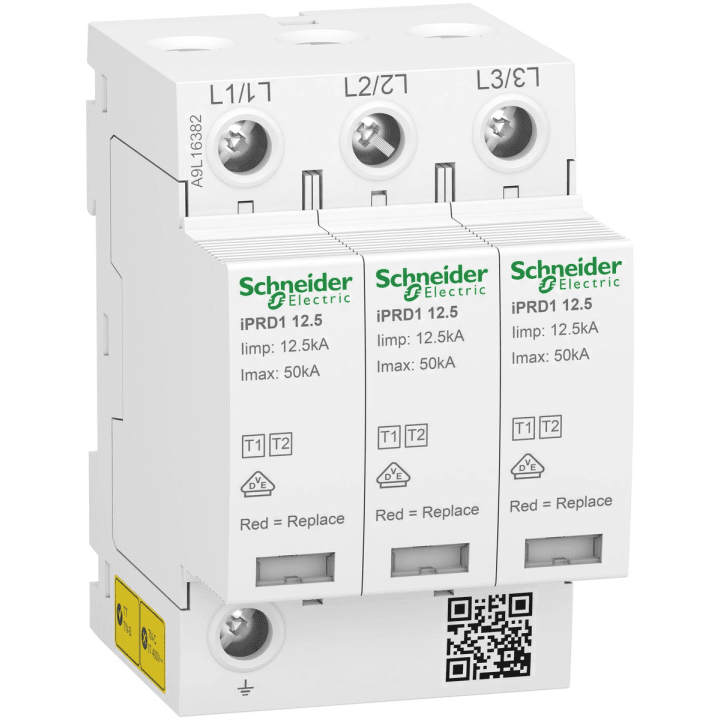 Schneider Electric iPRD1 12.5R-T12-3 3-полюсный ограничитель перенапряжения типа 1+2 (класс B+C)
