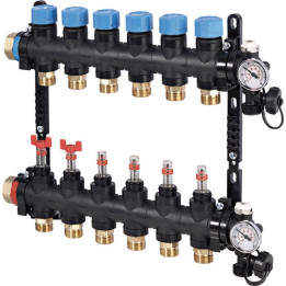 Kolektors ar FM plūsmas mērītāju 3xG3/4 EURO Uponor Vario M