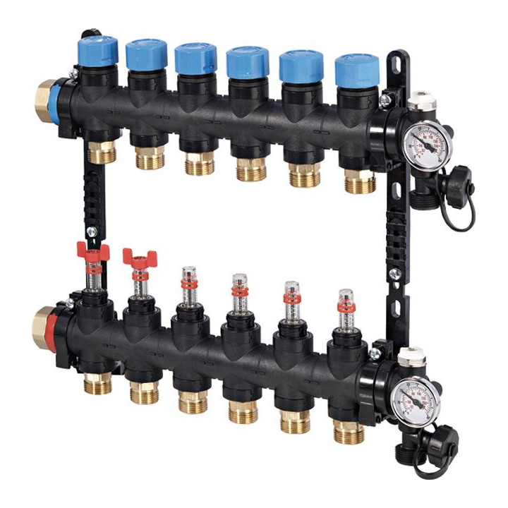 Kolektors ar FM plūsmas mērītāju 3xG3/4 EURO Uponor Vario M
