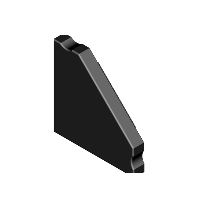 Endcup for P03 profile black