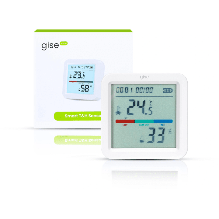 GISE GTHS-WF-02 – Tuya Wi-Fi temperatūros ir drėgmės jutiklis