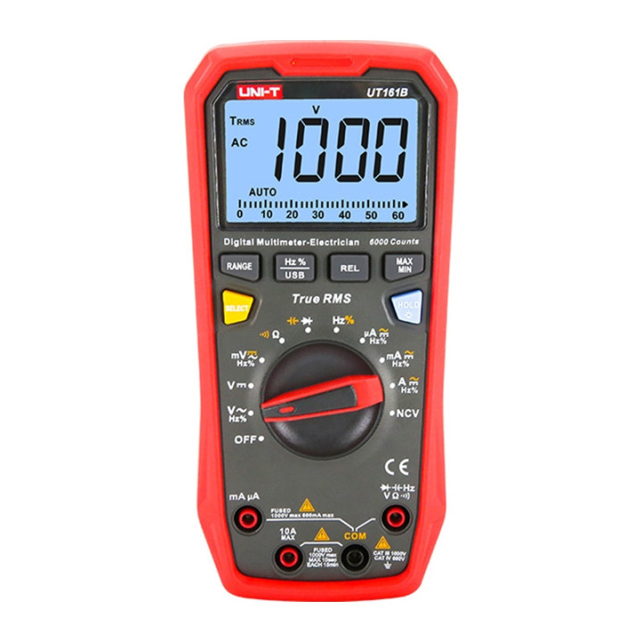 UNI-TREND UT161B Digitālais Multimetrs - Rokas Pārnēsājams True RMS