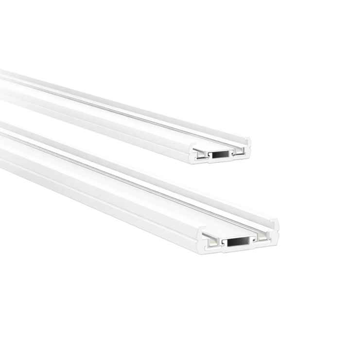 Matalaprofiilinen pinta-asennettu magneettikisko TR26 valkoinen 2m