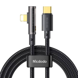 McDodo CA-3390 36 W 1,2 m USB-C - Lightning kulman kaapeli (musta)