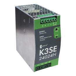 Lülitustoiteallikas K3SE 24024 24VDC 10A 240W DIN-liistu 3x400V vahelduvvoolu toiteallika jaoks