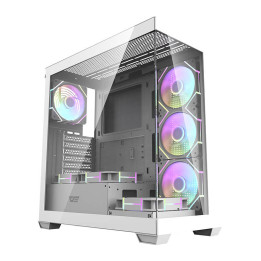 Компьютерный корпус Darkflash DS900 (белый) + 7 вентиляторов ARGB