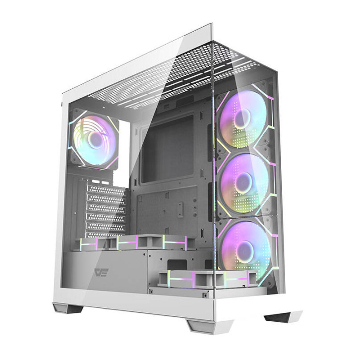 Darkflash DS900 White Computer Case + 7 ARGB Fans