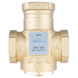 AFRISO ATV 555 – termostata vārsts, DN32, Rp 1 1/4", Kvs 9, 55°C