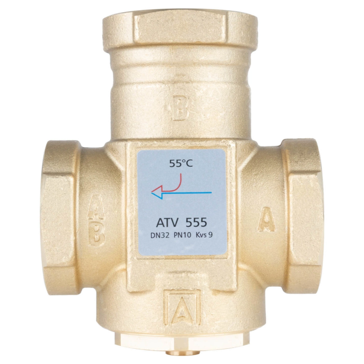 AFRISO ATV 555 – termostata vārsts, DN32, Rp 1 1/4", Kvs 9, 55°C