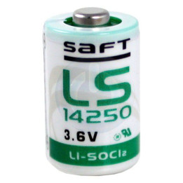 Saft LS 14250 1/2 AA 1200mAh 14250 3.6V Li-SOCl2 LS14250 6135-01-435-4921 Non-Rechargeable Battery, made in France