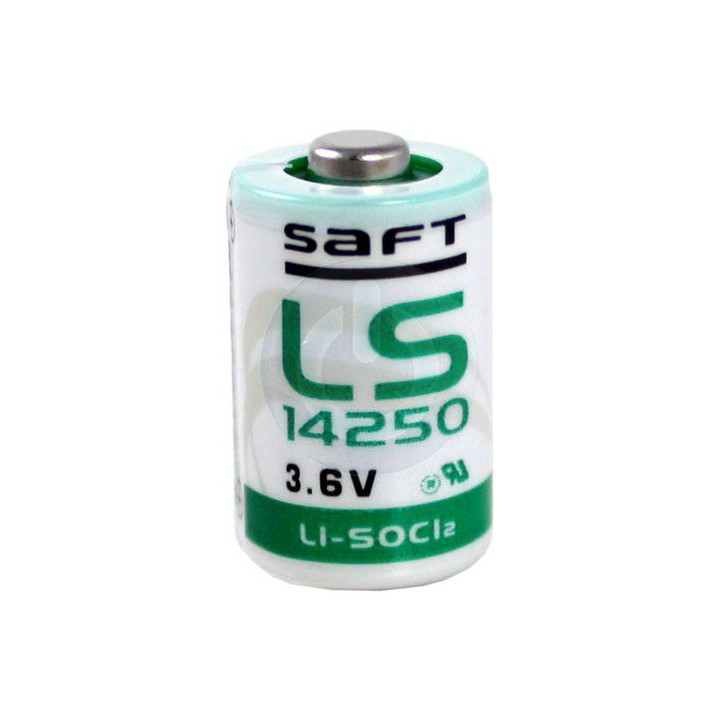 Saft LS 14250 1/2 AA 1200mAh 14250 3.6V Li-SOCl2 LS14250 6135-01-435-4921 Non-Rechargeable Battery, made in France