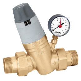 Caleffi 535061 Регулятор давления со сменным картриджем, манометром и индикатором настройки 1"