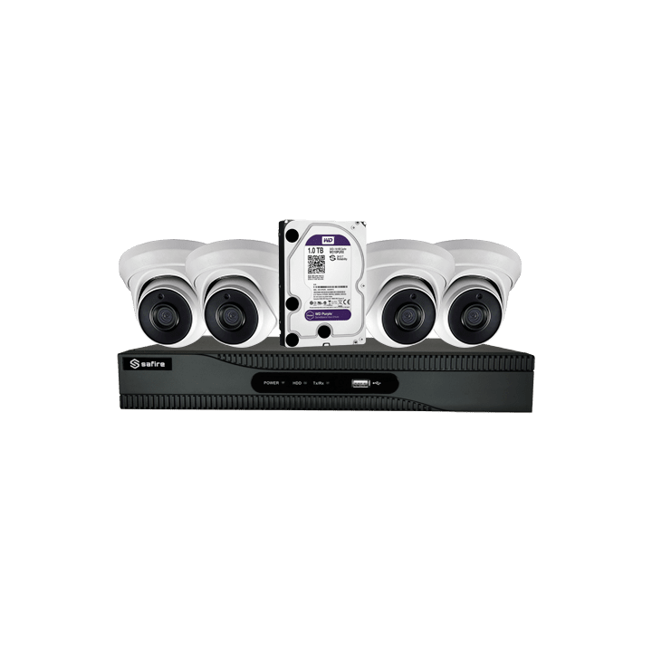 SAFIRE SF-KIT16 Комплект камер видеонаблюдения – Набор для домашнего наблюдения с Wi-Fi