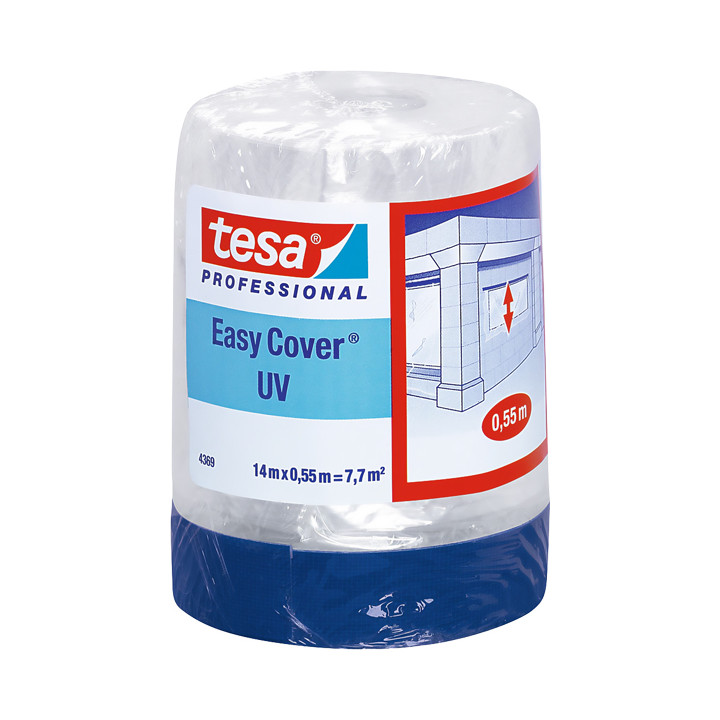 TESA EASY-COVER/UV/14X550 aizsargplēve ar līmlenti 14mm x 5,5m caurspīdīga UV izturīga