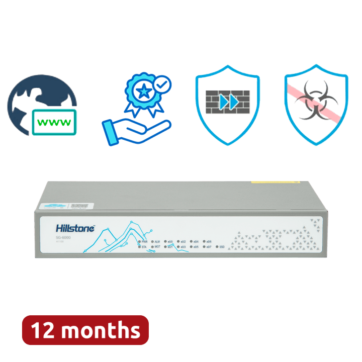 HILLSTONE HILL-SG-6000-A1000-HWBDL1-IN12 межсетевой экран нового поколения для сетевой безопасности