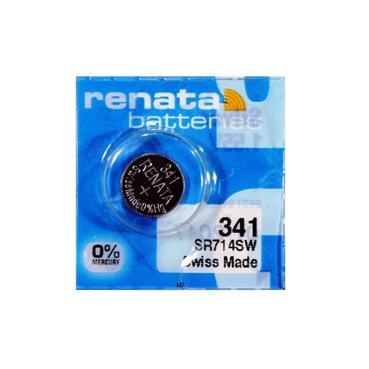 Renata 341 SR714SW Low Drain 1.55V Silver 0% Hg watch pulksteņu baterija. Ražots Šveicē