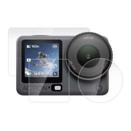 Puluz PU1067T Tempered Glass Screen Protector Set for DJI Osmo Action 6 (3 pcs)