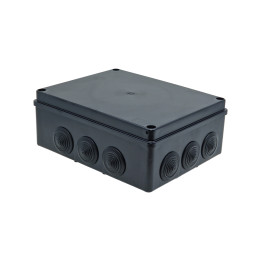 S-BOX kasti pindpaigaldus IP65 240x190x90mm tihnikutega must UV
