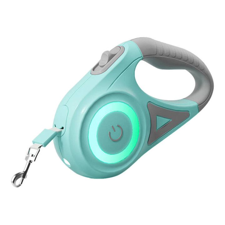Rojeco RQYS-04 Green Automatic Dog Leash with LED, 5 m