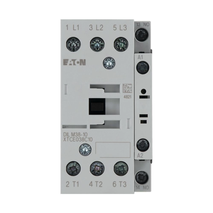 Силовой контактор Eaton DILM38-10 3-полюсный, катушка 24 В переменного тока 1 НО контакт 38 А AC-3 18,5 кВт 400 В винтовые клемм