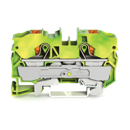 WAGO TOPJOB savienojuma spaiļu bloks, 1 pols x 2, 10 mm², dzeltenzaļš